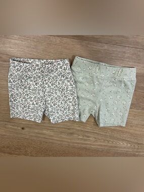 Jamie Kay Sage Green and White Floral Bike Shorts Set
